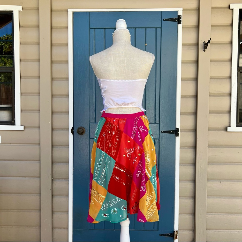 Sandy Starkman Patchwork Beaded Sequins Colorful … - image 3